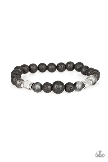 Paparazzi Accessories-Strength - Black Bracelet