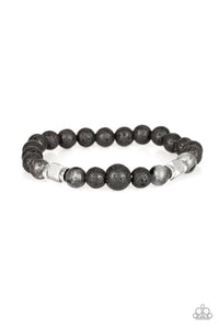 Paparazzi Accessories-Strength - Black Bracelet