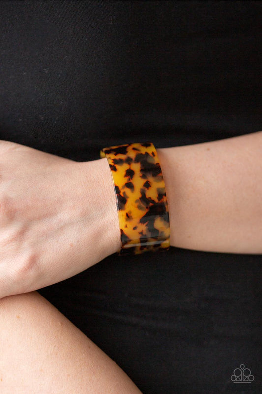 Paparazzi Accessories-Wheres The Party? - Yellow Bracelet - jewelrybybretta
