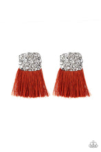 Paparazzi Accessories-Plume Bloom - Orange Earrings