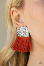 Paparazzi Accessories-Plume Bloom - Orange Earrings