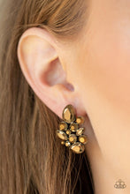  Paparazzi Accessories-Galaxy Glimmer - Brass Earrings