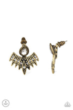 Paparazzi Accessories-Wing Fling - Brass Earrings