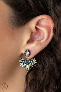 Paparazzi Accessories-Wing Fling - Brass Earrings