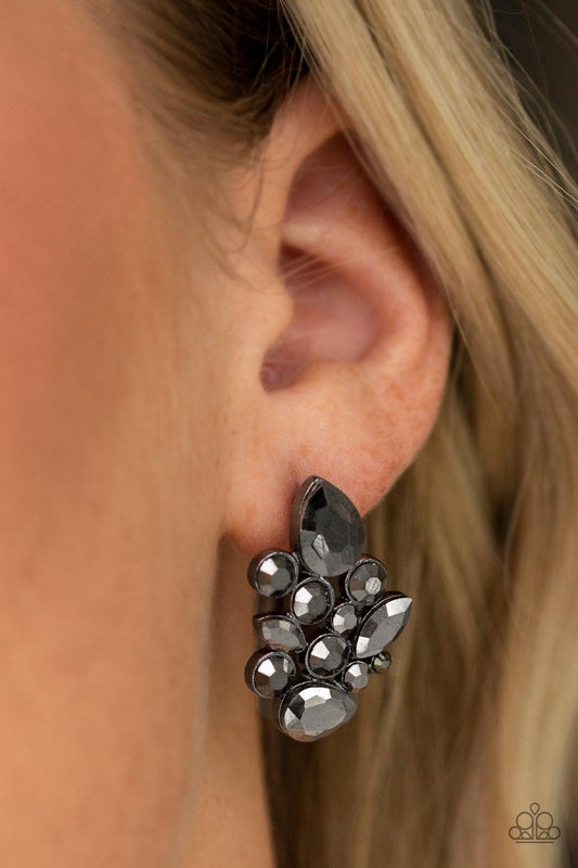 Paparazzi Accessories-Galaxy Glimmer - Black Earrings