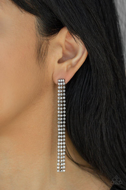 Paparazzi Accessories-Stellar Starlight - Black Earrings