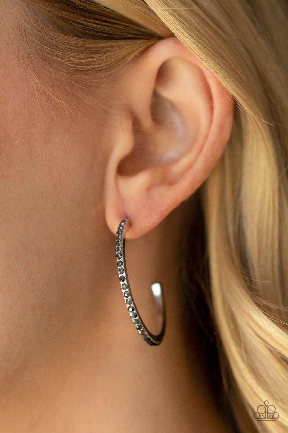 Rhinestone Revamp Black Earrings - Jewelry by Bretta