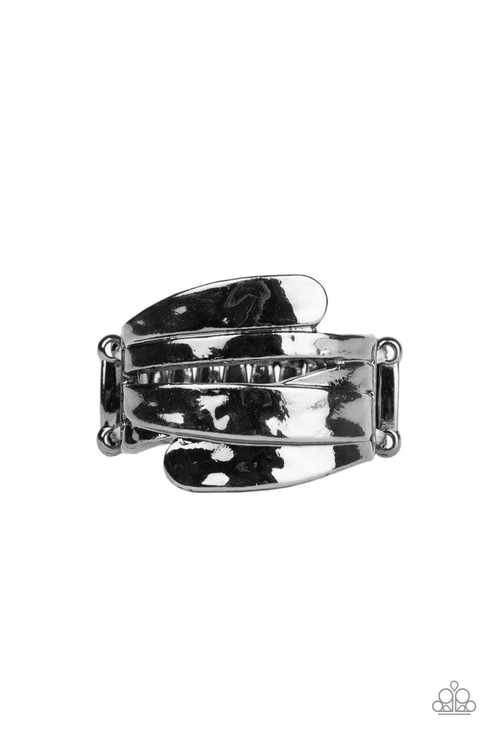 Paparazzi Accessories-Behind The SHEEN - Black Ring