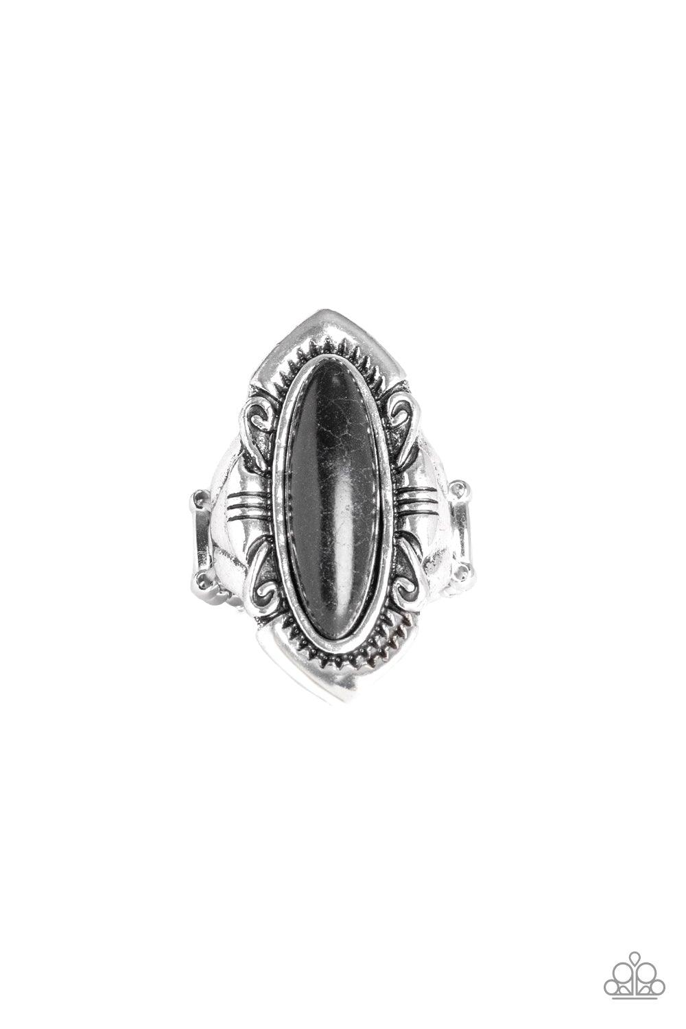 Paparazzi Accessories-Santa Fe Serenity - Black Ring