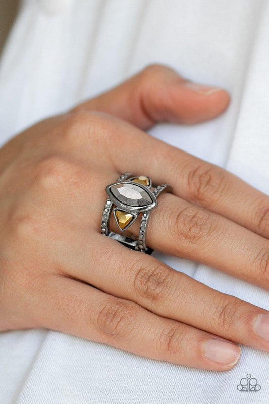 Paparazzi Accessories-Major Majestic - Black Ring