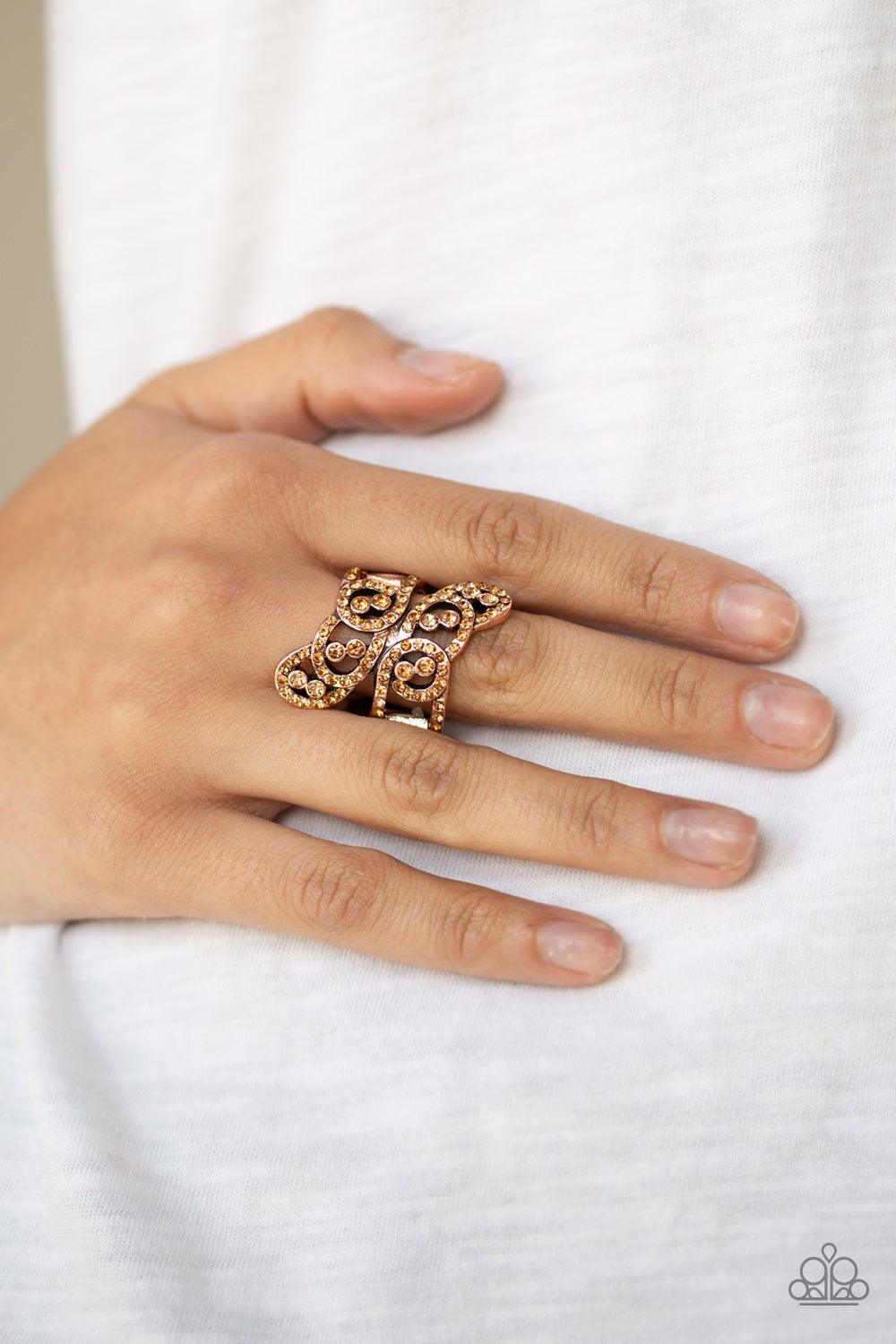 Paparazzi Accessories-Diamond Dizzy - Copper Ring