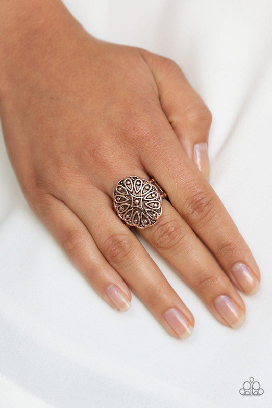 Paparazzi Accessories-Modern Mandala - Copper Ring