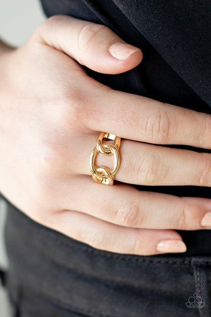 Paparazzi Accessories-Well Connected - Gold Ring