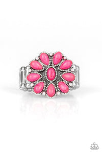 Paparazzi Accessories-Stone Gardenia - Pink Ring