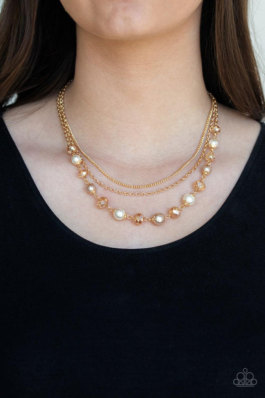 Paparazzi Accessories-Tour de Demure - Gold Necklace