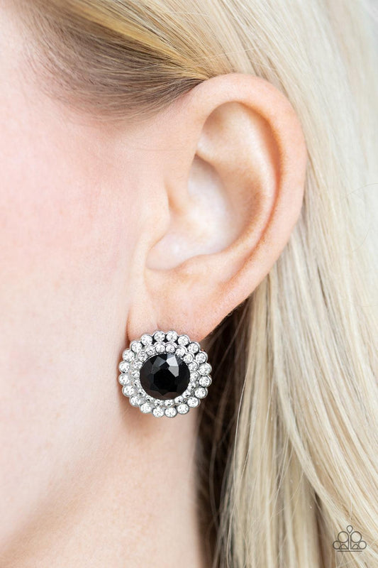 Paparazzi Accessories-My Second Castle - Black Earrings