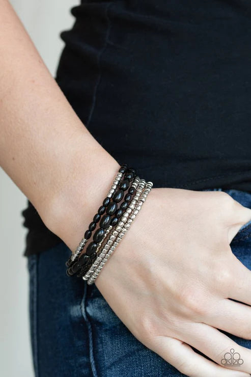 Meet and Mingle Black Bracelet - Jewelry by Bretta