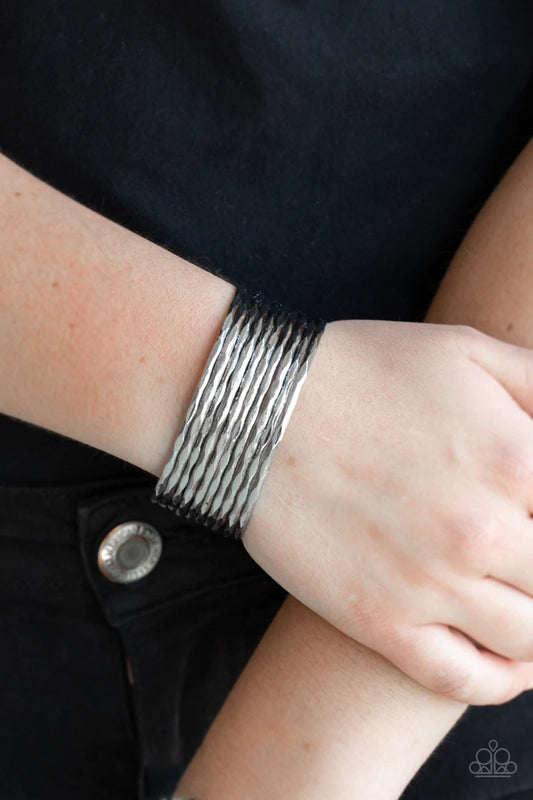 Stacked Shimmer Silver Bracelet - Jewelry by Bretta