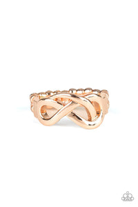 Paparazzi Accessories-Infinitely Industrial - Rose Gold Ring