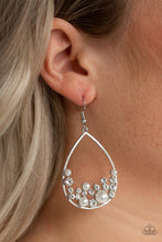Paparazzi Accessories-Town Car - White Earrings