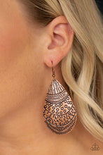 Paparazzi Accessories-Safari Splash - Copper Earrings