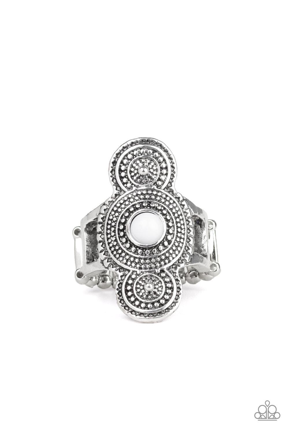 Paparazzi Accessories-Desert Mandalas - White Ring