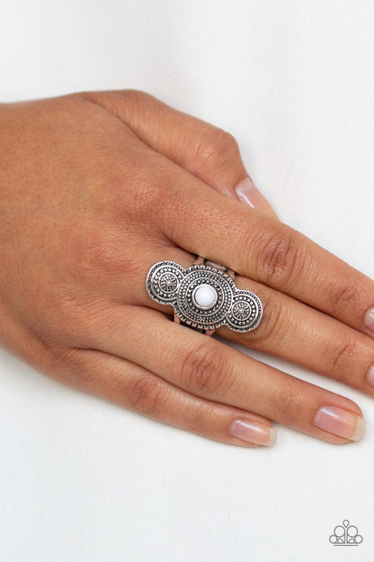 Paparazzi Accessories-Desert Mandalas - White Ring