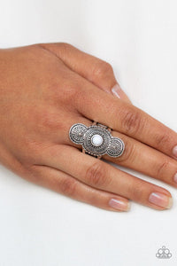 Paparazzi Accessories-Desert Mandalas - White Ring