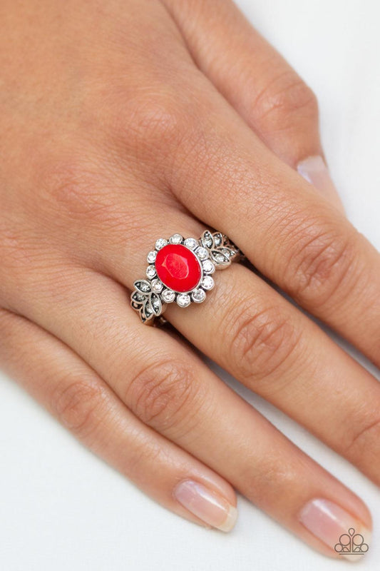 Paparazzi Accessories-Glitter Garden - Red Ring