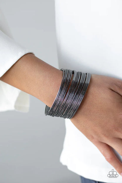 Stacked To The Max Black Bracelet - Jewelry by Bretta