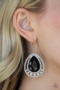 All Rise For Her Majesty Black Earrings - Jewelry By Bretta