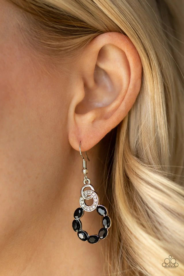 Diamond Deluxe Black Earrings - Jewelry by Bretta