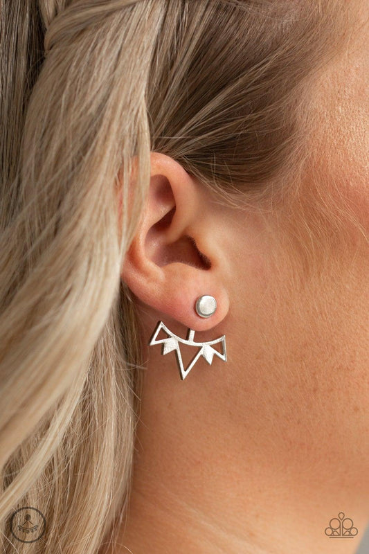 Paparazzi Accessories-Like A Flash - Silver Earrings
