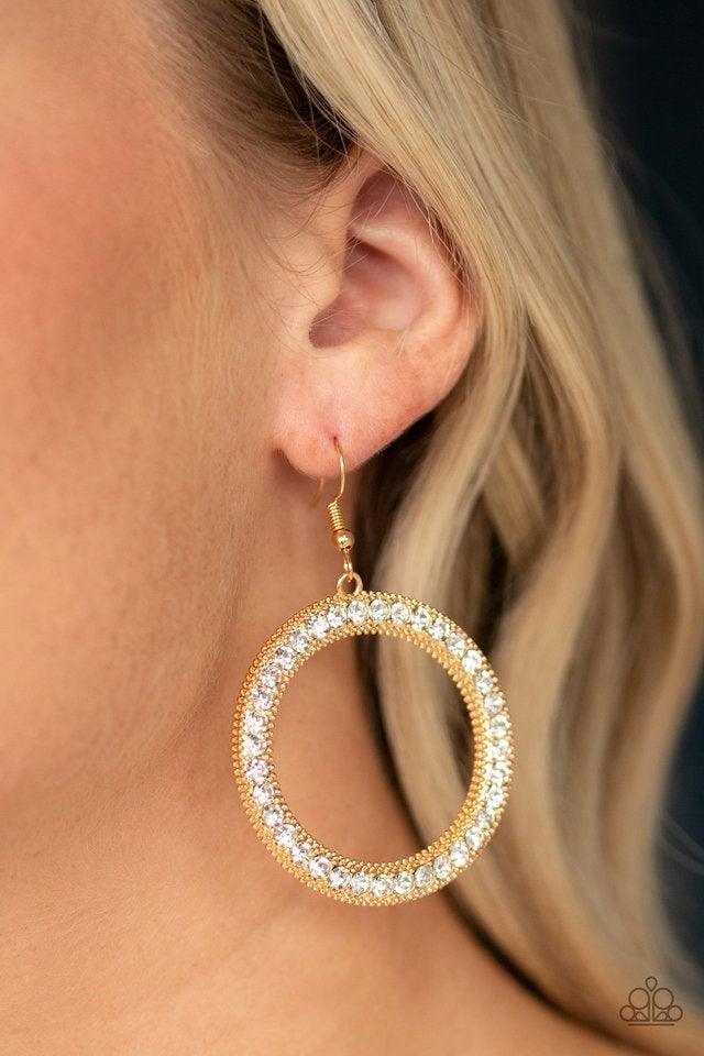Haute Halo Gold Earrings - Jewelry by Bretta