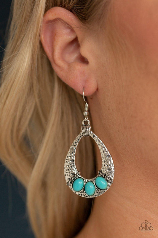 Paparazzi Accessories-Terra Terrific - Blue Earrings