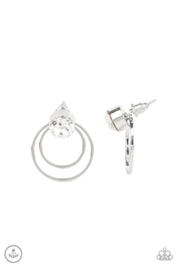 Paparazzi Accessories-Word Gets Around - White Earrings