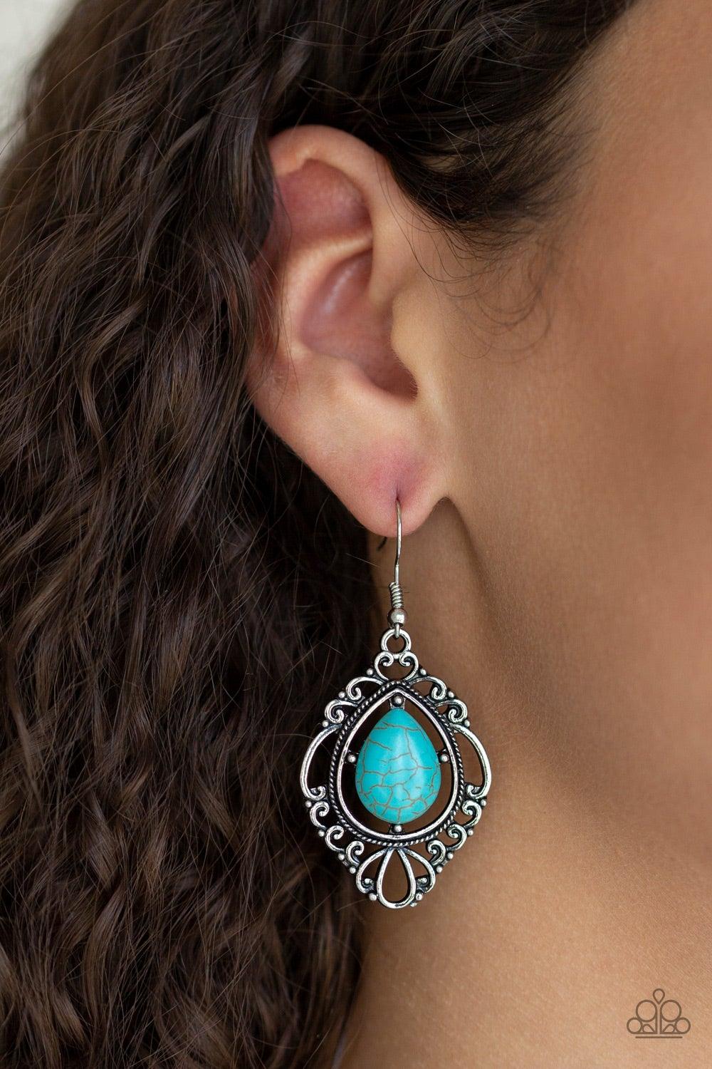 Paparazzi Accessories-Southern Fairytale - Blue Earrings