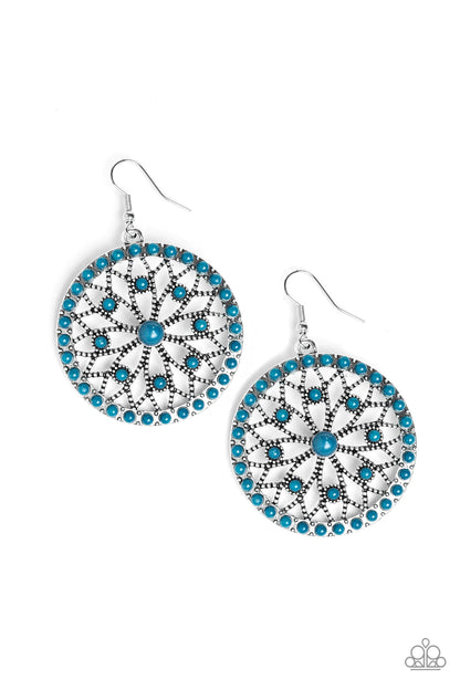 Merry Mandalas Blue Earrings - Jewelry by Bretta