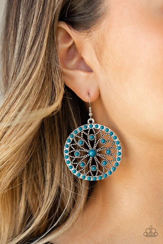 Merry Mandalas Blue Earrings - Jewelry by Bretta