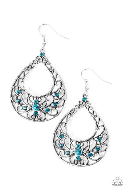 Paparazzi Accessories-Vine Shine - Blue Earrings