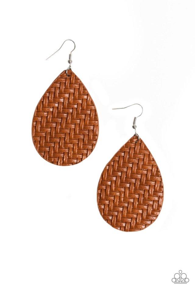 Teardrop Trend Brown Earrings - Jewelry by Bretta