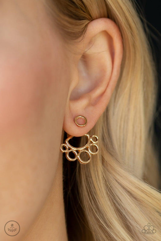 Paparazzi Accessories-Completely Surrounded - Gold Earrings