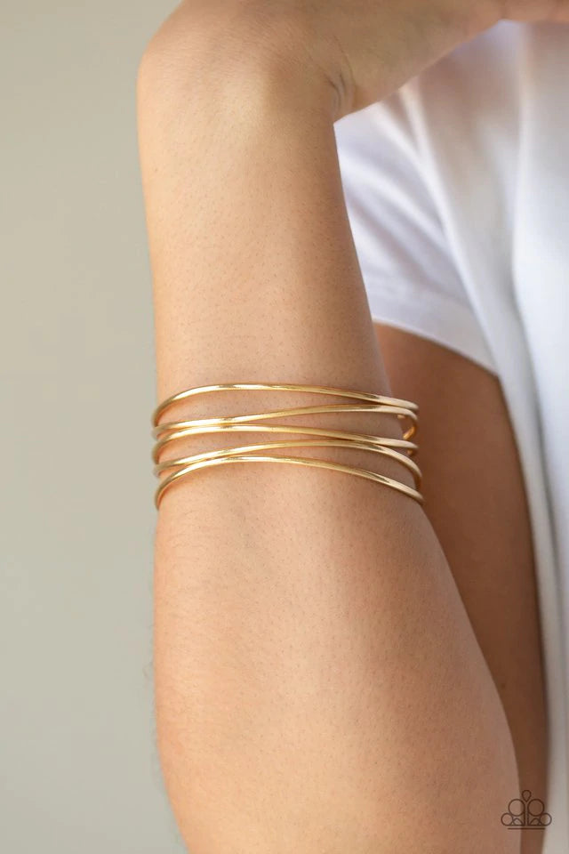 Showstopping Sheen Gold Bracelet - Jewelry by Bretta