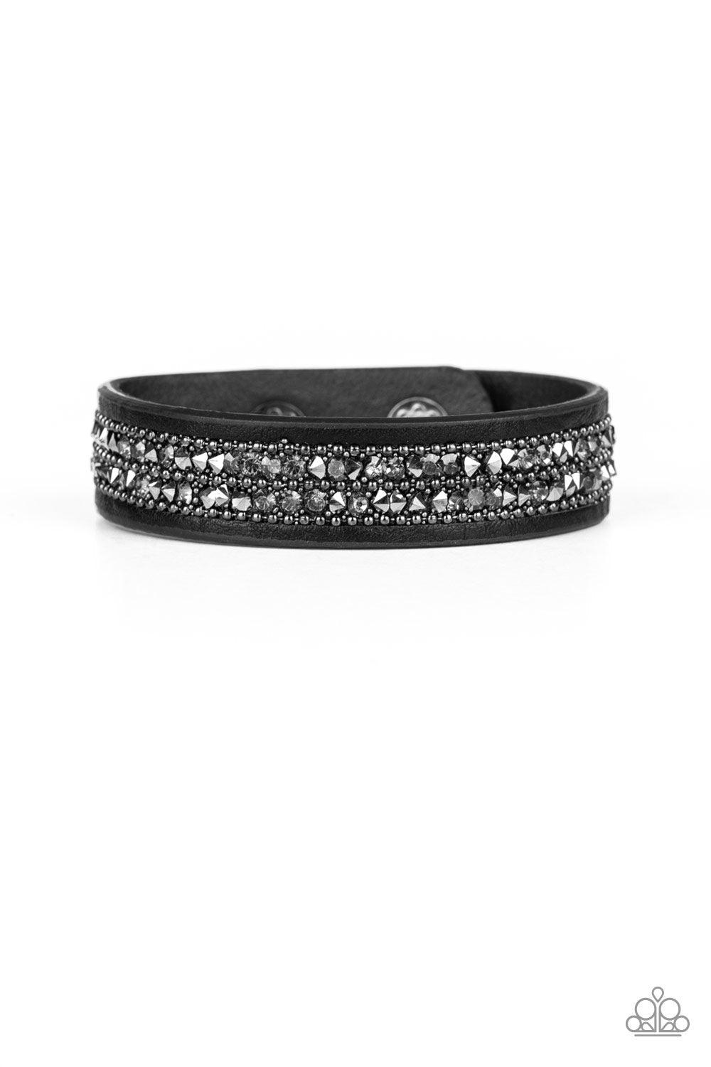 Paparazzi Accessories-Crunch Time - Black Bracelet