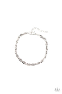 Paparazzi Accessories-Last Lap - Silver Urban Bracelet - jewelrybybretta