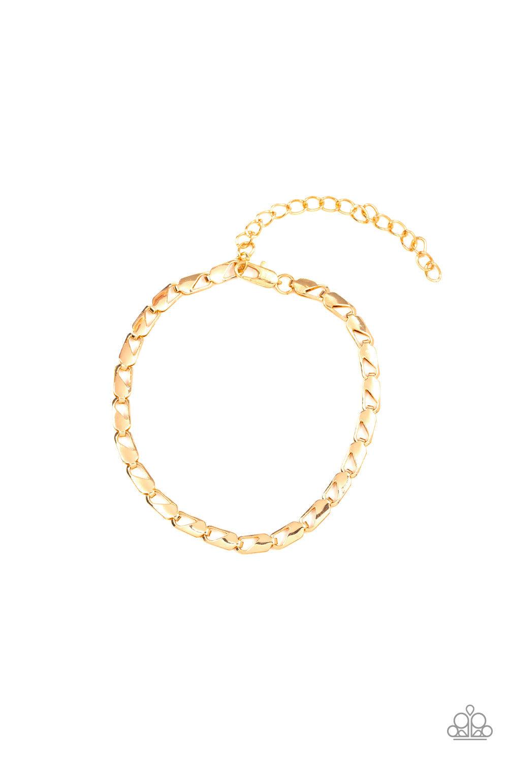Paparazzi Accessories-K.O. - Gold Urban Bracele - jewelrybybretta