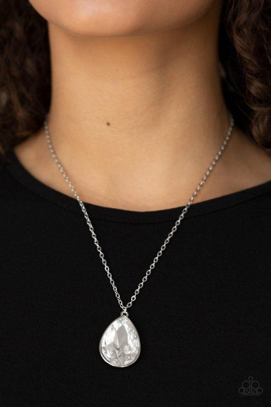 Paparazzi Accessories-So Obvious - White Necklace