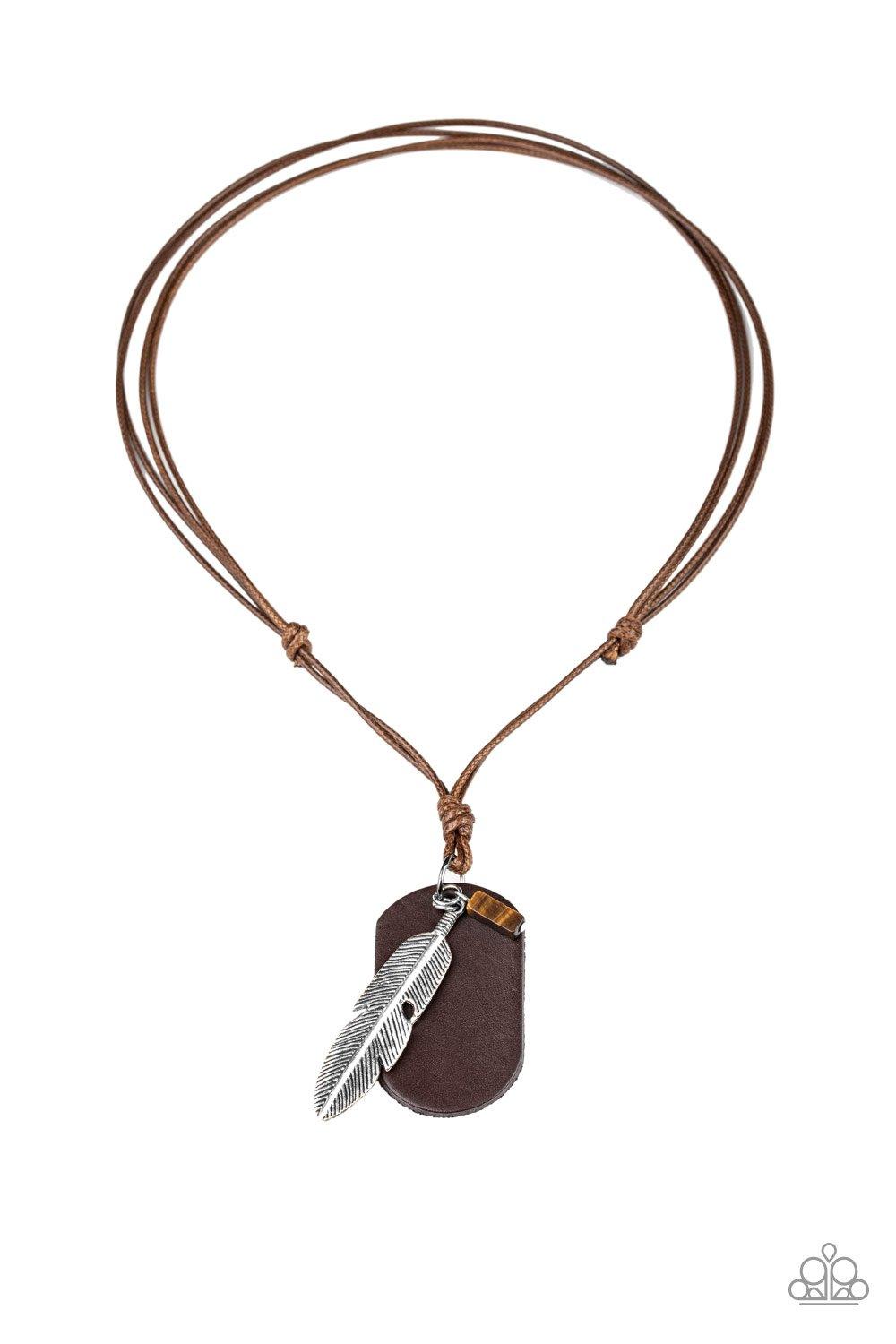 Flying Solo Brown Urban Necklace - Jewelry by Bretta