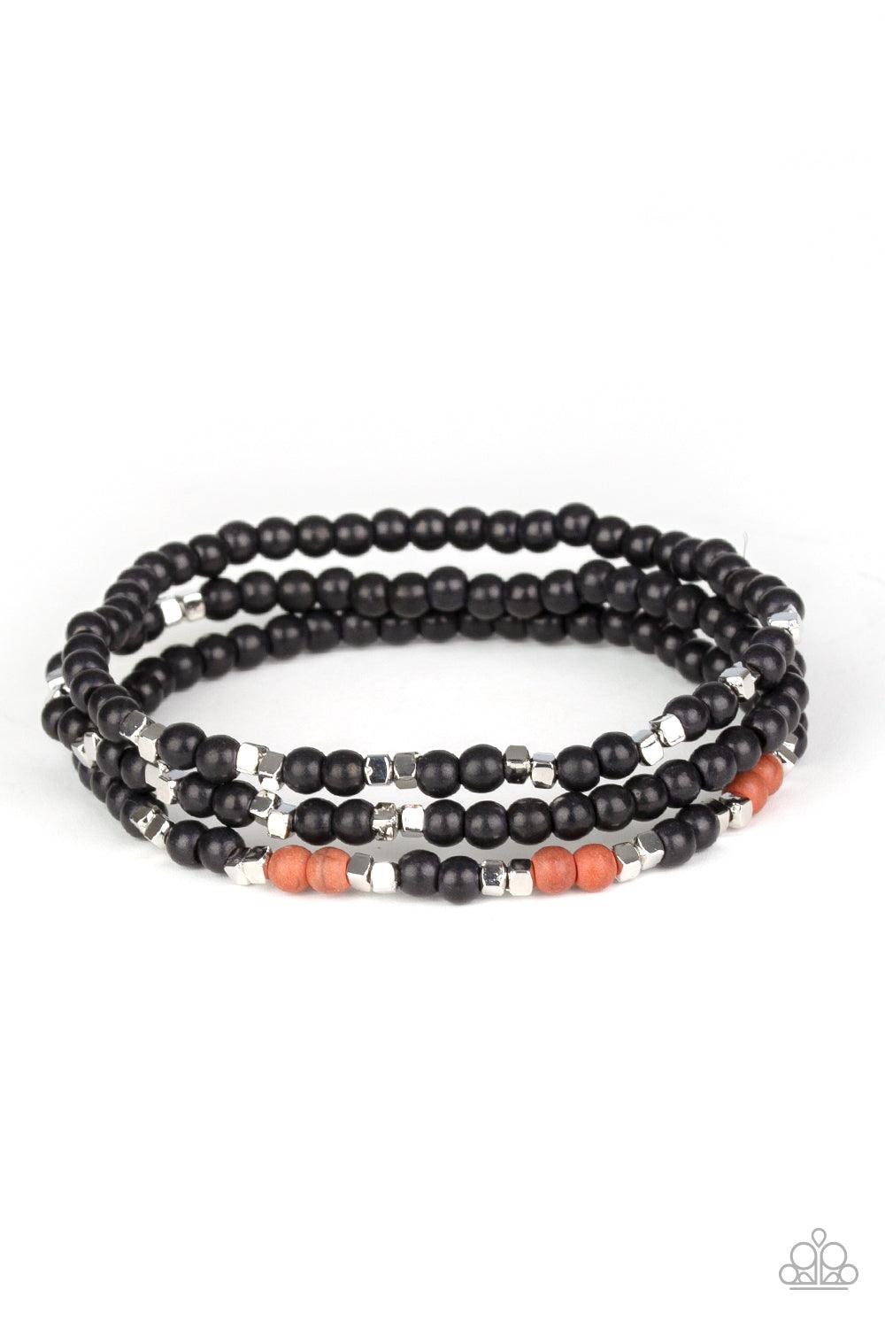 Paparazzi Accessories-Santa Fe Flavor - Black Stretch Bracelets