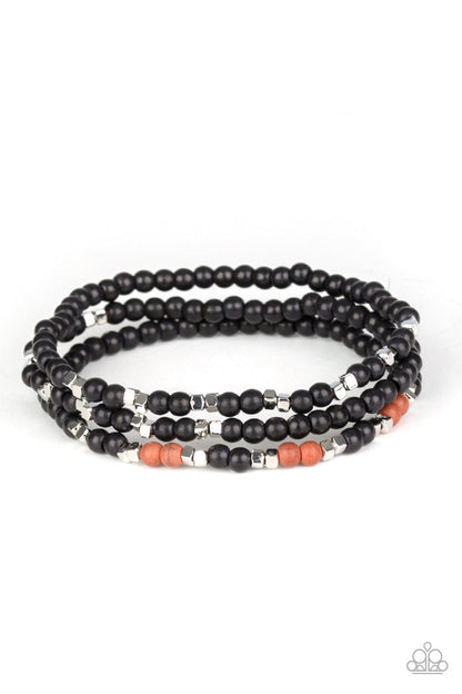 Paparazzi Accessories-Santa Fe Flavor - Black Stretch Bracelets